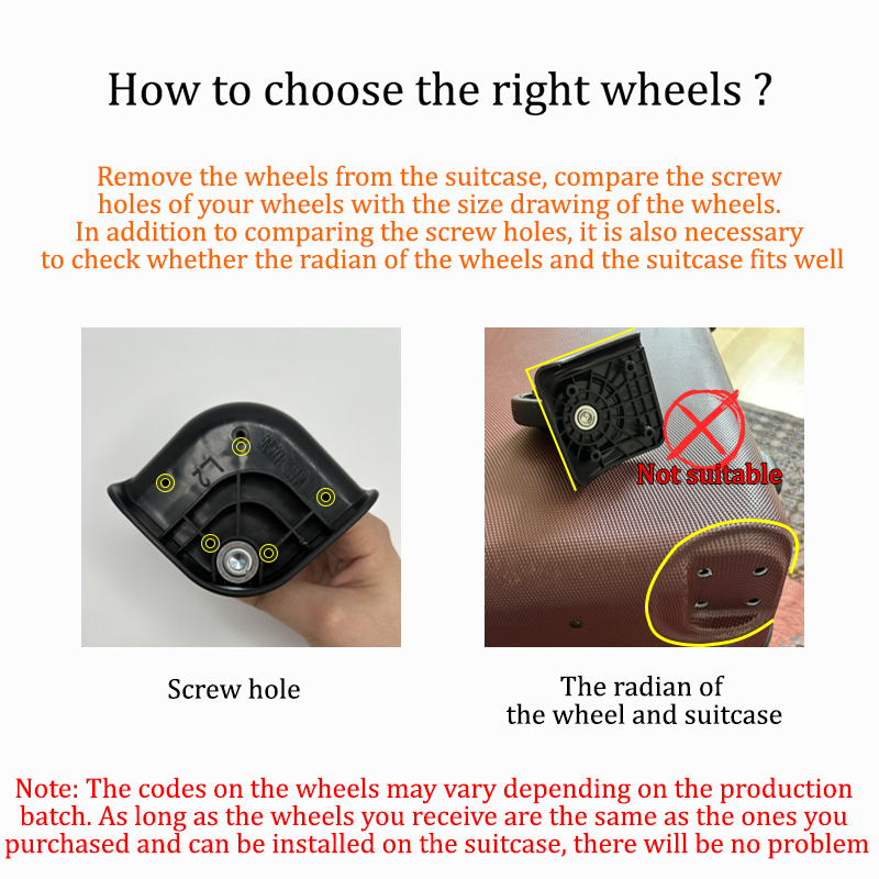 Ruote girevoli per valigie, re - Silent Replacement Luggage Wheels recensione e prezzo
